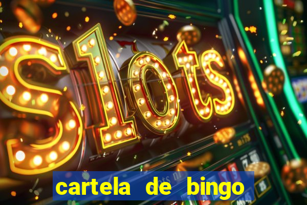 cartela de bingo pra imprimir